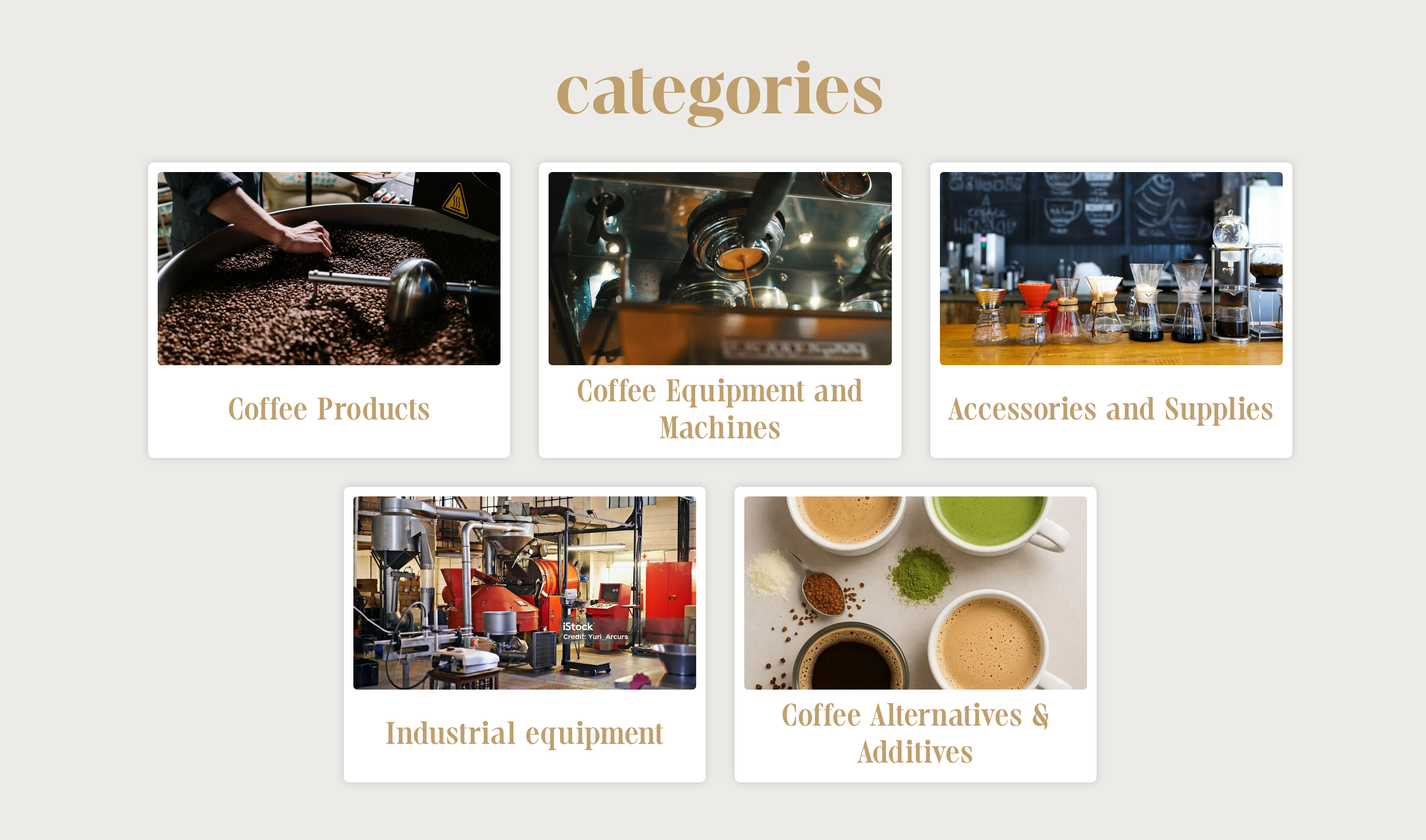 B2BEAN categories preview